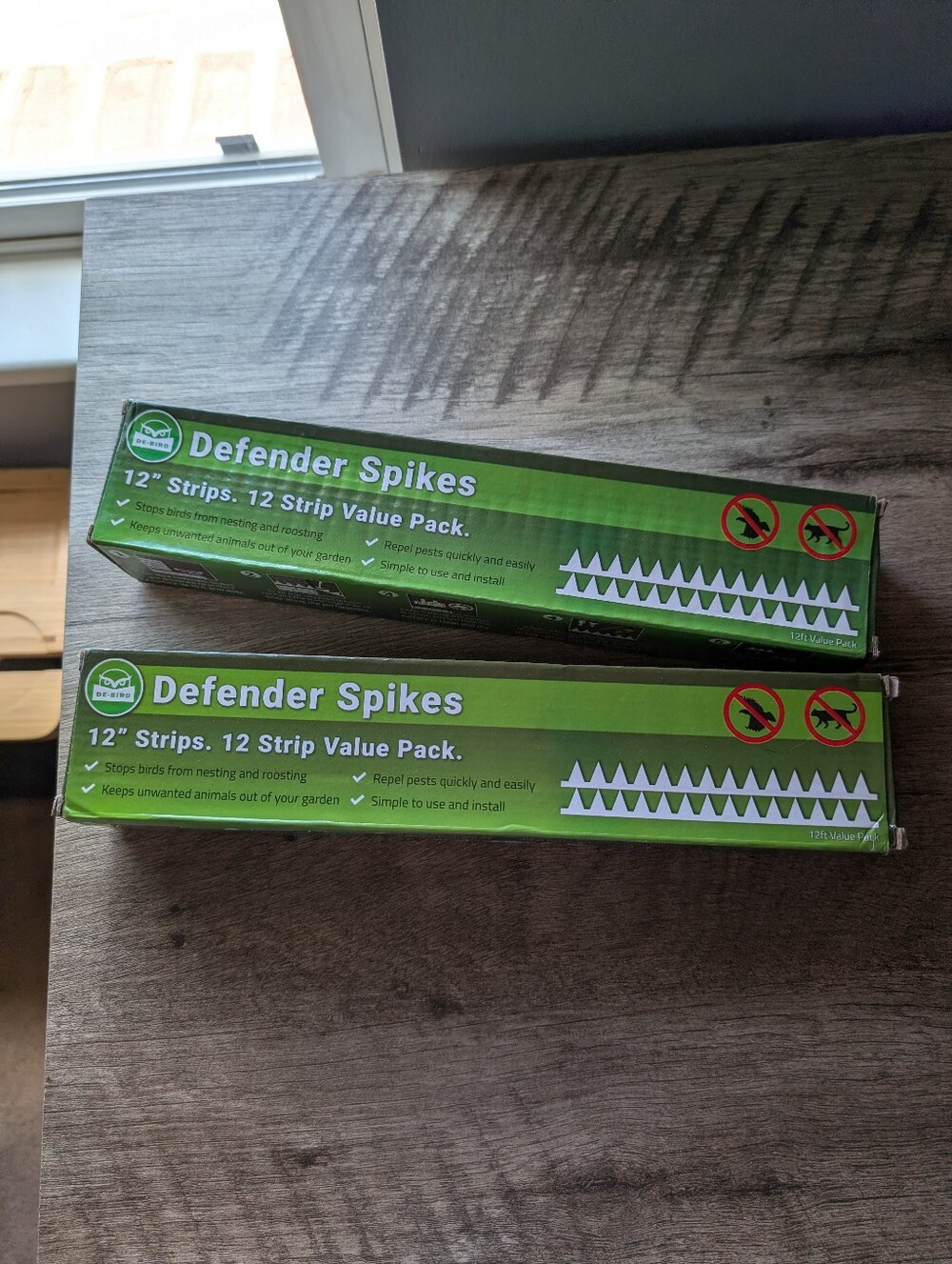 Defender Spikes 12" Strips - Green (12 Pack) X2